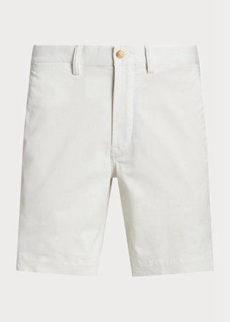 Valkoiset miesten Ralph Lauren Stretch Straight Fit chino shortsit