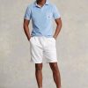 Valkoiset miesten Ralph Lauren Terry kiristysshortsit Valkoiset miesten Ralph Lauren Terry kiristysshortsit