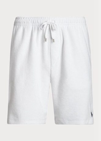 Valkoiset miesten Ralph Lauren Terry kiristysshortsit