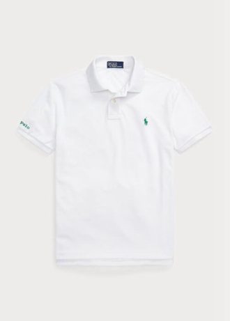 Valkoiset Miesten Ralph Lauren The Earth poolopaidat Valkoiset Miesten Ralph Lauren The Earth poolopaidat