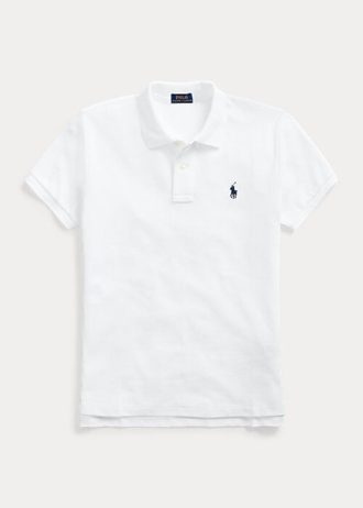 Valkoiset naisten Ralph Lauren Classic Fit mesh poolopaidat
