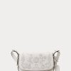Valkoiset naisten Ralph Lauren Eyelet -nahkaiset pienet Maddy-olkalaukut Valkoiset naisten Ralph Lauren Eyelet -nahkaiset pienet Maddy-olkalaukut