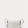 Valkoiset naisten Ralph Lauren Eyelet -nahkaiset pienet Maddy-olkalaukut Valkoiset naisten Ralph Lauren Eyelet -nahkaiset pienet Maddy-olkalaukut