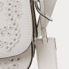 Valkoiset naisten Ralph Lauren Eyelet -nahkaiset pienet Maddy-olkalaukut Valkoiset naisten Ralph Lauren Eyelet -nahkaiset pienet Maddy-olkalaukut