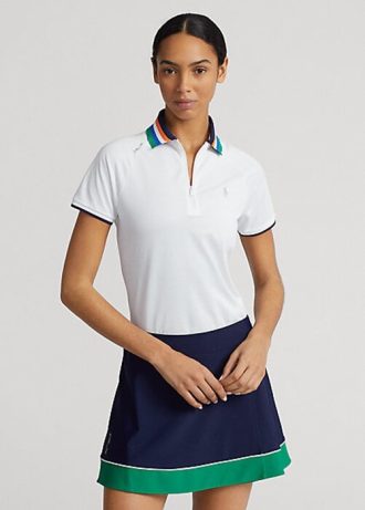 Valkoiset Naisten Ralph Lauren Räätälöidyt Quarter-vetoketjulliset poolopaidat