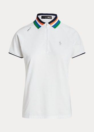 Valkoiset Naisten Ralph Lauren Räätälöidyt Quarter-vetoketjulliset poolopaidat
