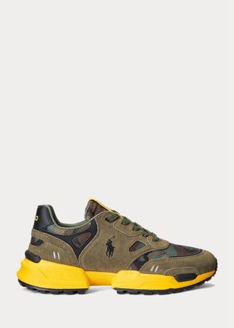 Vihreä / Camo Miesten Ralph Lauren Jogger Mokka & Camo Ripstop lenkkarit Vihreä / Camo Miesten Ralph Lauren Jogger Mokka & Camo Ripstop lenkkarit