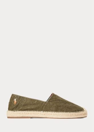 Vihreä miesten Ralph Lauren Cevio Pesty Canvas Espadrille Vihreä miesten Ralph Lauren Cevio Pesty Canvas Espadrille