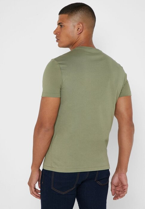 Vihreä Miesten Ralph Lauren Chest Logo Crew Neck T-paidat Vihreä Miesten Ralph Lauren Chest Logo Crew Neck T-paidat