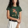 Vihreä Naisten Ralph Lauren Equestrian Appliqué Logo Jersey T-paidat Vihreä Naisten Ralph Lauren Equestrian Appliqué Logo Jersey T-paidat