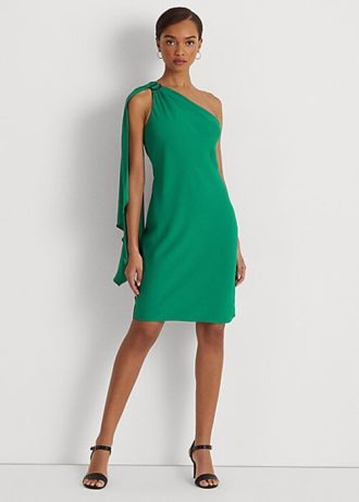 Vihreä naisten Ralph Lauren Georgette -cocktail-mekko Vihreä naisten Ralph Lauren Georgette -cocktail-mekko