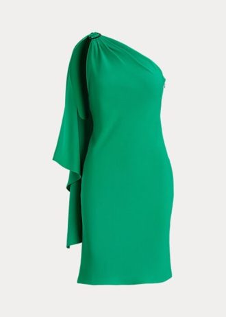 Vihreä naisten Ralph Lauren Georgette -cocktail-mekko Vihreä naisten Ralph Lauren Georgette -cocktail-mekko