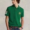 Vihreät miesten Ralph Lauren Classic Fit poolo Crest mesh poolopaidat Vihreät miesten Ralph Lauren Classic Fit poolo Crest mesh poolopaidat