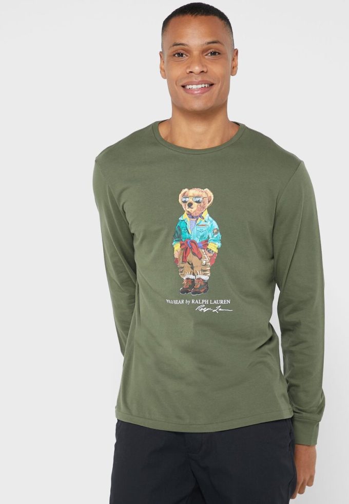 Vihreät Miesten Ralph Lauren Graphic Crew Neck T-paidat Vihreät Miesten Ralph Lauren Graphic Crew Neck T-paidat