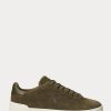 Vihreät miesten Ralph Lauren Heritage Court II Suede -lenkkarit Vihreät miesten Ralph Lauren Heritage Court II Suede -lenkkarit