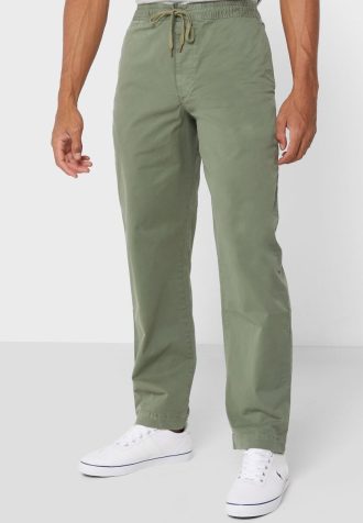 Vihreät miesten Ralph Lauren kiristysnyörillä rennot Chinos-housut Vihreät miesten Ralph Lauren kiristysnyörillä rennot Chinos-housut