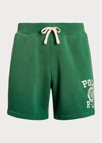 Vihreät miesten Ralph Lauren -logofleece-shortsit