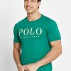 Vihreät miesten Ralph Lauren -logoiset T-paidat