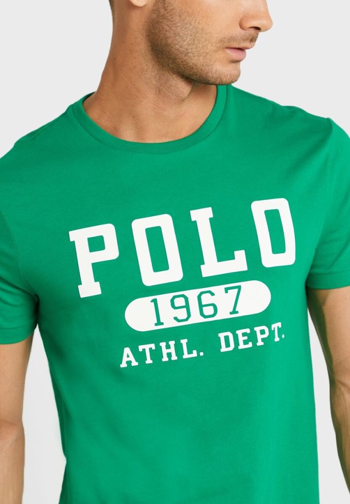 Vihreät miesten Ralph Lauren -logoiset T-paidat