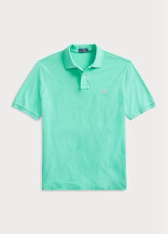 Vihreät miesten Ralph Lauren mukautetut Slim Fit mesh poolopaidat