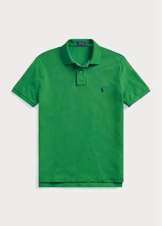 Vihreät miesten Ralph Lauren mukautetut Slim Fit mesh poolopaidat