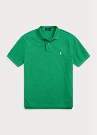 Vihreät miesten Ralph Lauren mukautetut Slim Fit mesh poolopaidat