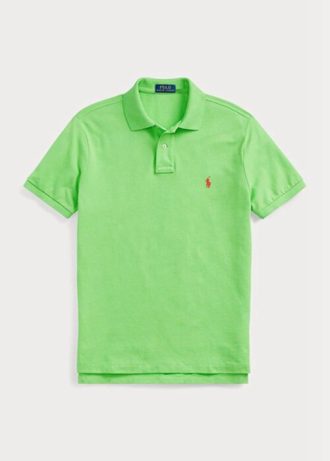 Vihreät miesten Ralph Lauren mukautetut Slim Fit mesh poolopaidat