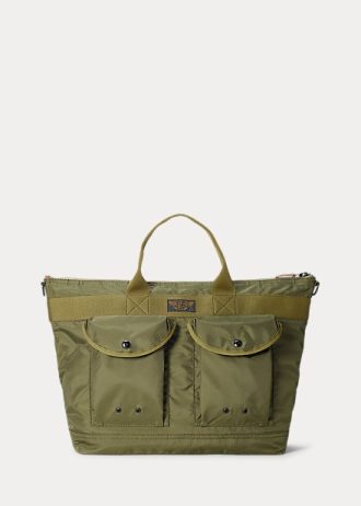 Vihreät miesten Ralph Lauren Nylon Canvas Utility Messenger Laukut