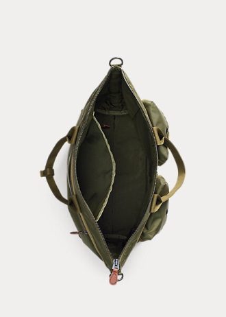 Vihreät miesten Ralph Lauren Nylon Canvas Utility Messenger Laukut