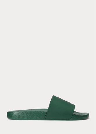 Vihreät miesten Ralph Lauren Polo Bear -tossut Vihreät miesten Ralph Lauren Polo Bear -tossut