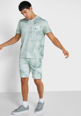 Vihreät miesten Ralph Lauren -printit shortsit