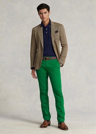Vihreät miesten Ralph Lauren Stretch Slim Fit Chino -housut