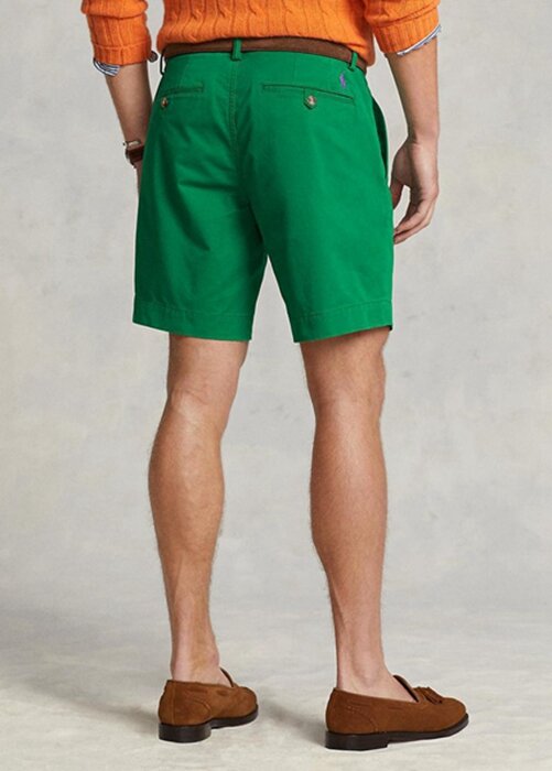 Vihreät miesten Ralph Lauren Stretch Straight Fit chino shortsit Vihreät miesten Ralph Lauren Stretch Straight Fit chino shortsit