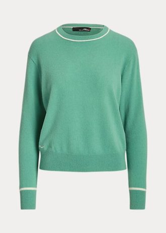 Vihreät naisten Ralph Lauren Cashmere -neulepuserot Vihreät naisten Ralph Lauren Cashmere -neulepuserot