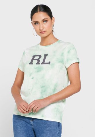 Vihreät naisten Ralph Lauren Crew Neck Graphic T-paidat Vihreät naisten Ralph Lauren Crew Neck Graphic T-paidat