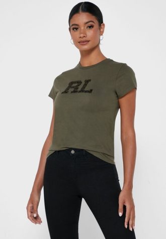 Vihreät Naisten Ralph Lauren Graphic Crew Neck T-paidat Vihreät Naisten Ralph Lauren Graphic Crew Neck T-paidat