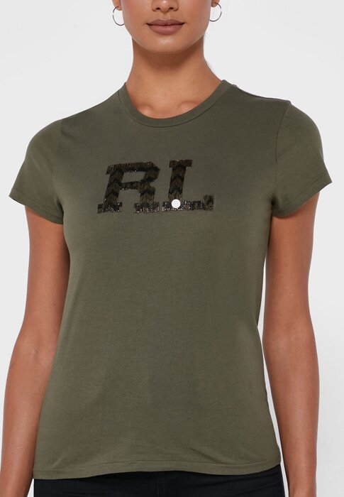 Vihreät Naisten Ralph Lauren Graphic Crew Neck T-paidat Vihreät Naisten Ralph Lauren Graphic Crew Neck T-paidat