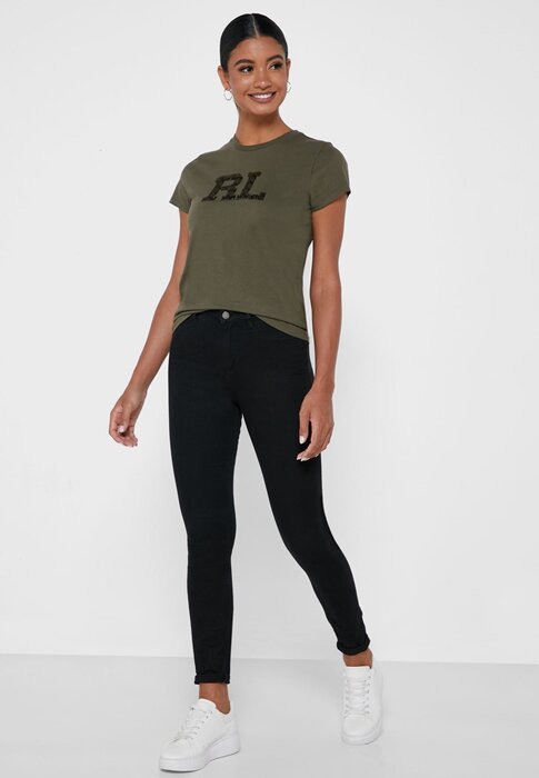 Vihreät Naisten Ralph Lauren Graphic Crew Neck T-paidat Vihreät Naisten Ralph Lauren Graphic Crew Neck T-paidat