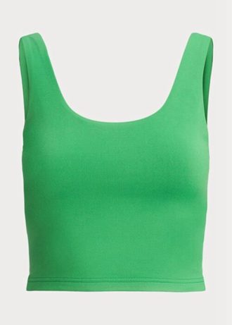 Vihreät Naisten Ralph Lauren Rajatut Sueded Jersey Tanks