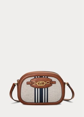 Vnl_lrn Tn/Lrn Tn/Vnl-frn Naisten Ralph Lauren Raidalliset Medium Jordynn Crossbody laukut